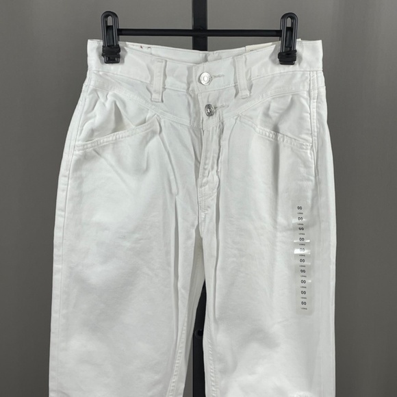 NEW American Eagle Outfitters Jeans Womens 00 white denim skinny preppy boho - Picture 2 of 13